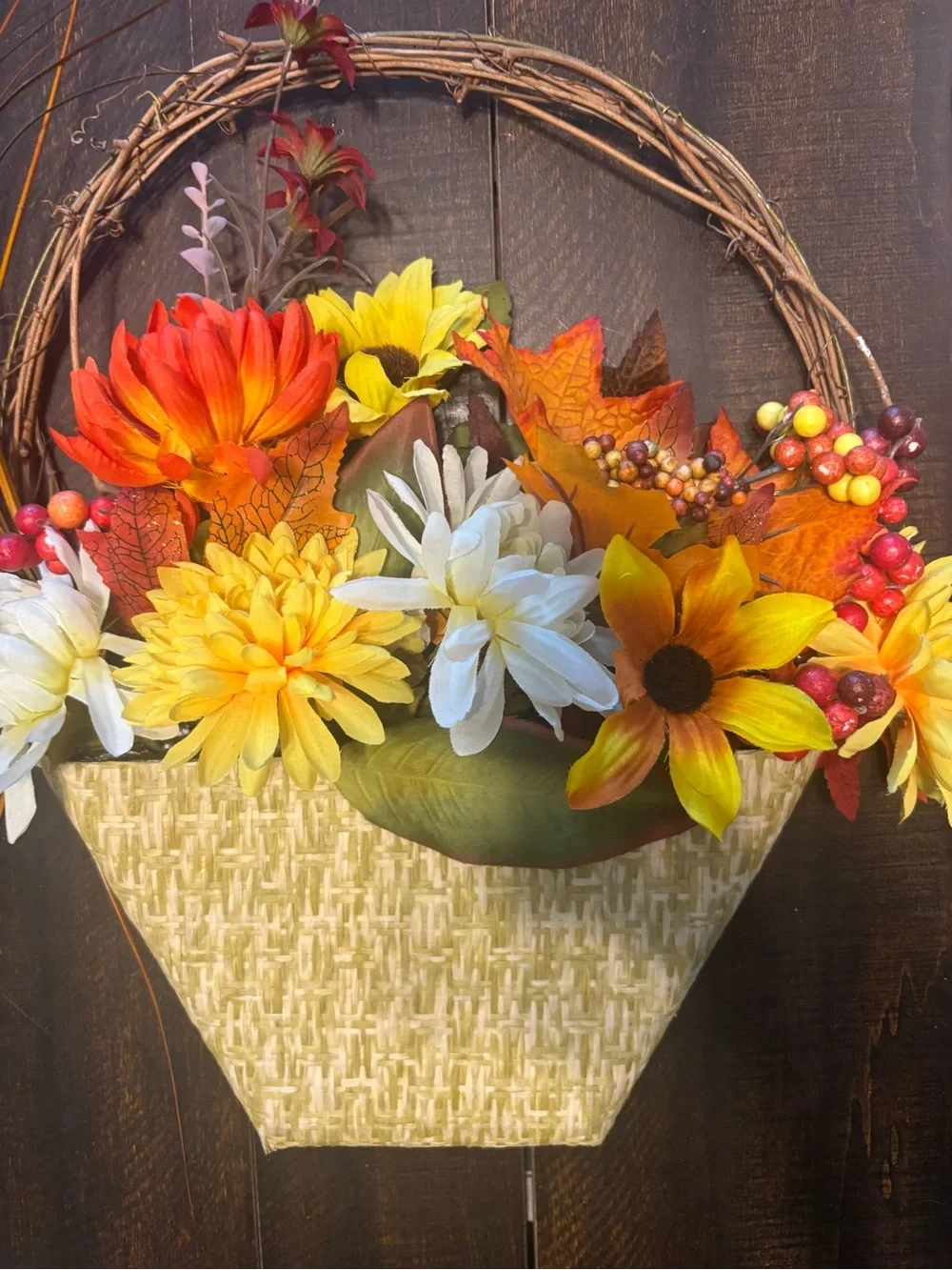 Happy Harvest Orange Pumpkin Wall Decor - Seasonal Fall Sign